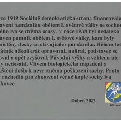 Pomník socha Lva 2022