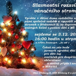 Slavnostní rozsvícení vánočního stromku 3.12.2023