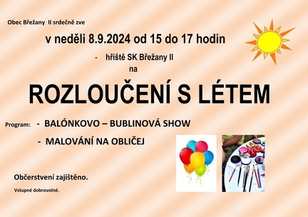 Pozvánka - rozloučení s létem