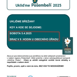 Ukliďme Pošembeří, ukliďme Břežany  - 5.4.2025